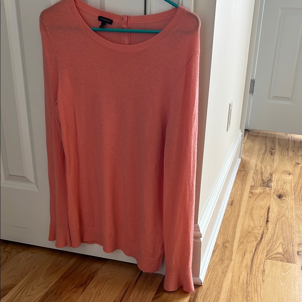 Talbots pink coral sweater